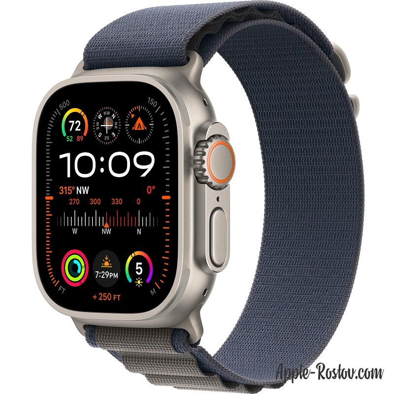 Apple Watch Ultra 2 (2023) 49mm Titanium Case ремешок Blue Alpine loop Apple Watch Ultra 2 (2023) 49mm Titanium Case ремешок Blue Alpine loop