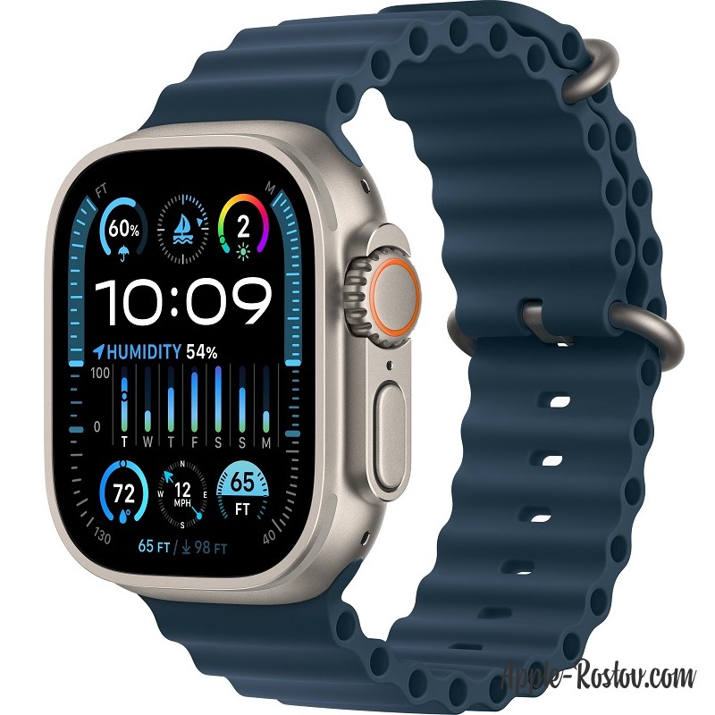 Apple Watch Ultra 2 (2023) 49mm Titanium Case ремешок Blue Ocean Band Apple Watch Ultra 2 (2023) 49mm Titanium Case ремешок Blue Ocean Band