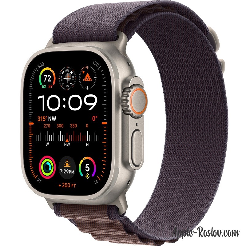 Apple Watch Ultra 2 (2023) 49mm Titanium Case ремешок Indigo Alpine loop Apple Watch Ultra 2 (2023) 49mm Titanium Case ремешок Indigo Alpine loop