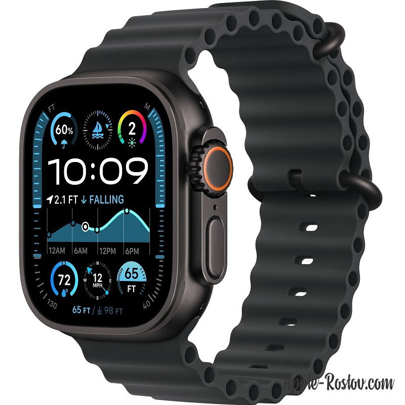 Apple Watch Ultra 2 Black (2024) 49mm Titanium Case ремешок Black Ocean Band Apple Watch Ultra 2 Black (2024) 49mm Titanium Case ремешок Black Ocean Band