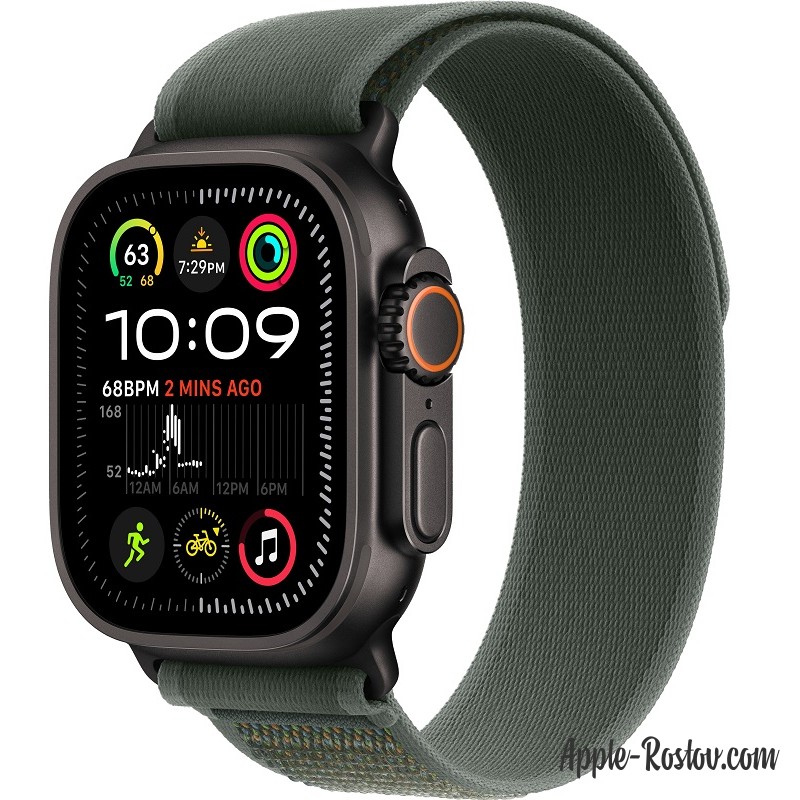 Apple Watch Ultra 2 Black (2024) 49mm Titanium Case ремешок Green Trail Apple Watch Ultra 2 Black (2024) 49mm Titanium Case ремешок Green Trail