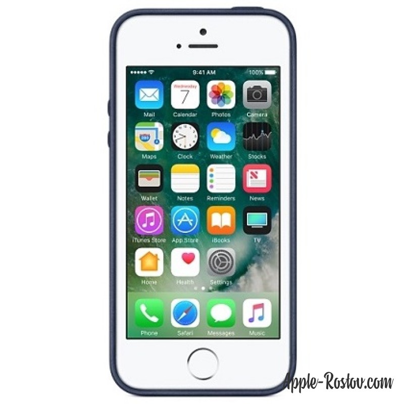 Кожаный чехол для iPhone 5/5s/SE тёмно-синего цвета Кожаный чехол для iPhone 5/5s/SE тёмно-синего цвета