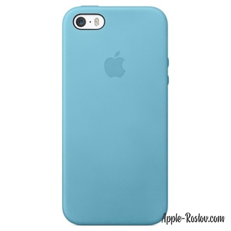 Кожаный чехол голубого цвета Кожаный чехол голубого цвета