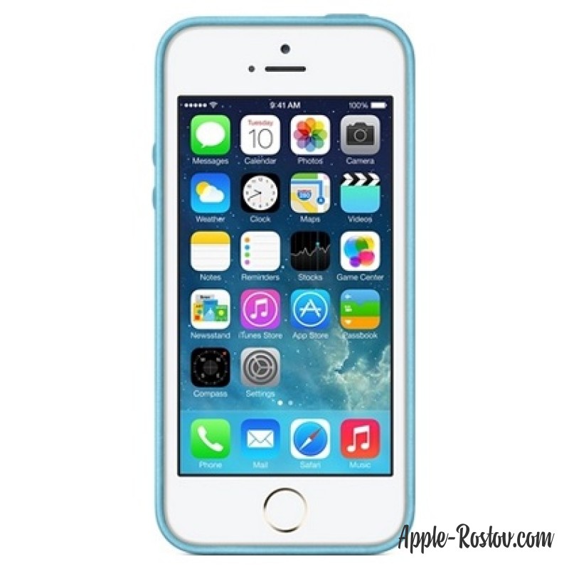 Кожаный чехол голубого цвета Кожаный чехол голубого цвета