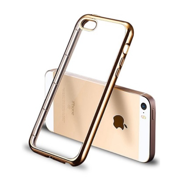 Прозрачный бампер с золотистой рамкой