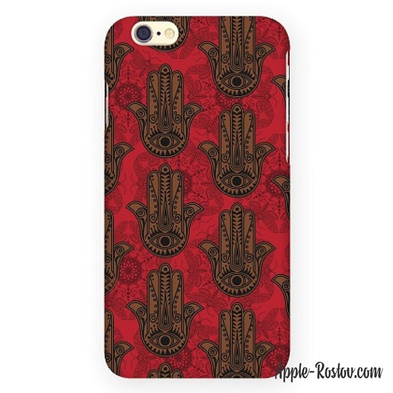 Пластиковый чехол красного цвета с принтом Пластиковый чехол красного цвета с принтом