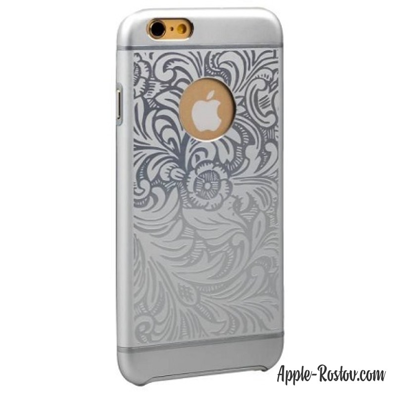 Пластиковый чехол серого цвета с узором Пластиковый чехол серого цвета с узором