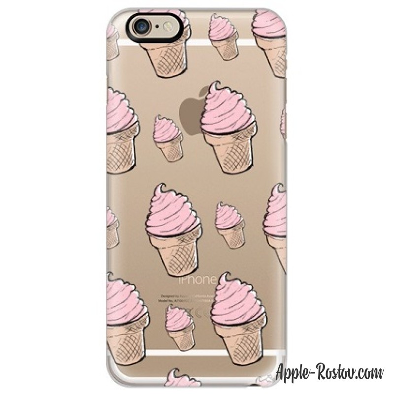 Прозрачный пластиковый чехол "Мороженое" Прозрачный пластиковый чехол "Мороженое"