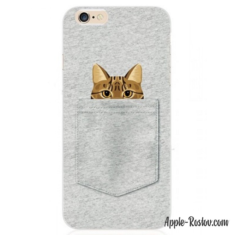 Чехол серого цвета "Кот в кармане" Чехол серого цвета "Кот в кармане"