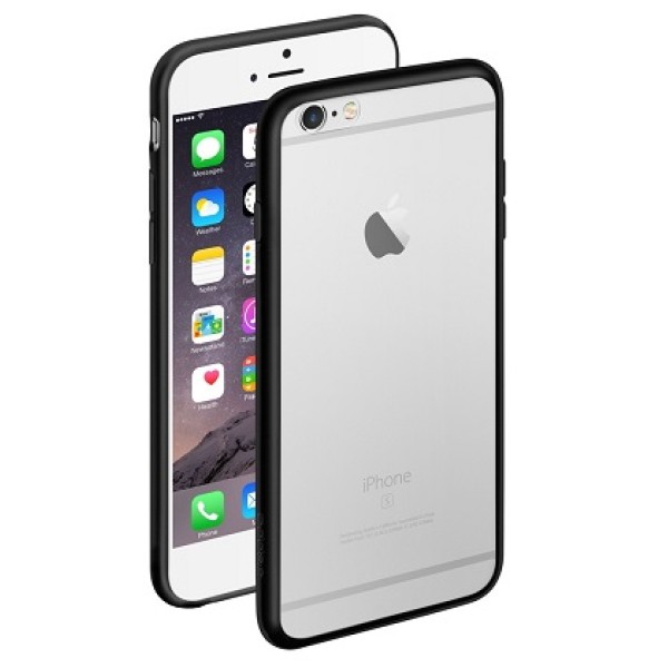 Силиконовый прозрачный чехол с чёрной рамкой