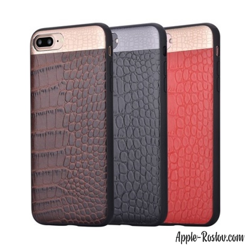 Чехол из кожи двух цветов