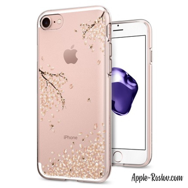 Чехол-накладка прозрачного цвета с принтом