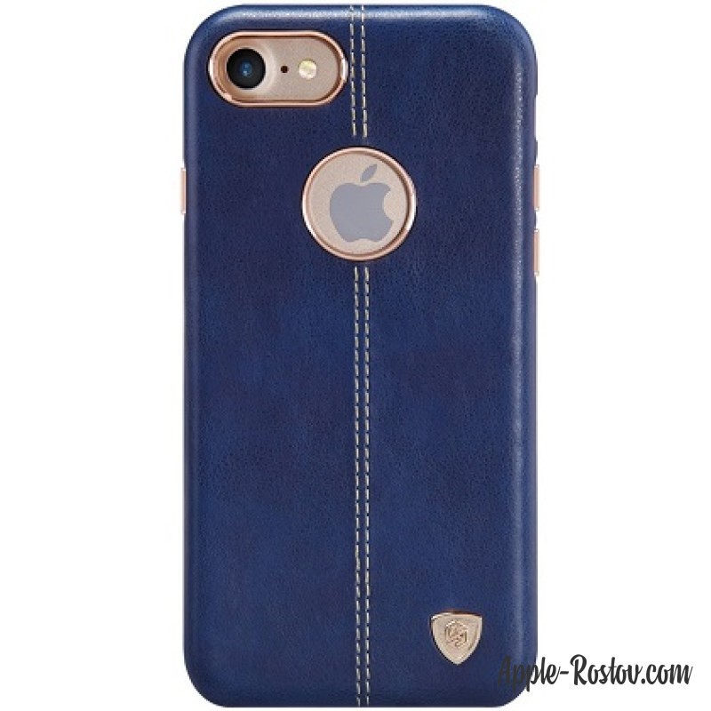 Кожаная накладка Nillkin Englon синего цвета для iPhone 8/7 Кожаная накладка Nillkin Englon синего цвета для iPhone 8/7