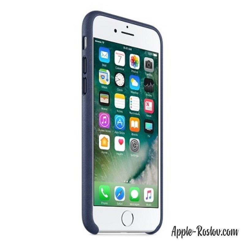 Кожаный чехол для iPhone 8/7 тёмно-синего цвета Кожаный чехол для iPhone 8/7 тёмно-синего цвета