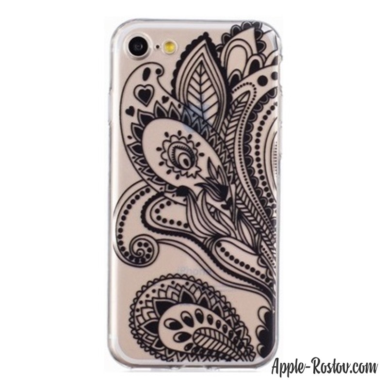 Прозрачный чехол с чёрным узором 1 для iPhone 8/7 Прозрачный чехол с чёрным узором 1 для iPhone 8/7