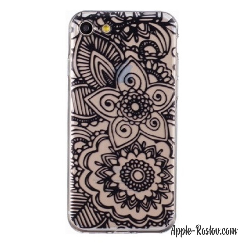 Прозрачный чехол с чёрным узором 2 Прозрачный чехол с чёрным узором 2