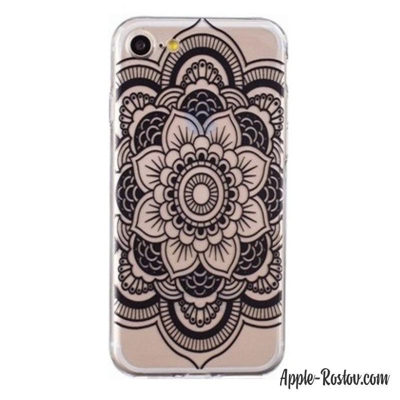 Прозрачный чехол с чёрным узором 4 Прозрачный чехол с чёрным узором 4