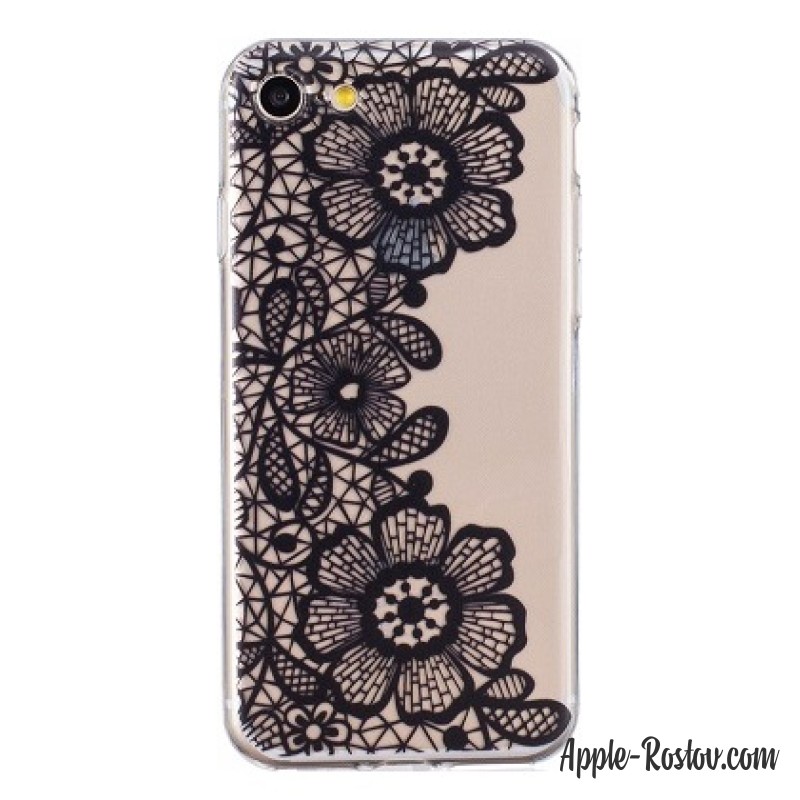Прозрачный чехол с чёрным узором 5 Прозрачный чехол с чёрным узором 5