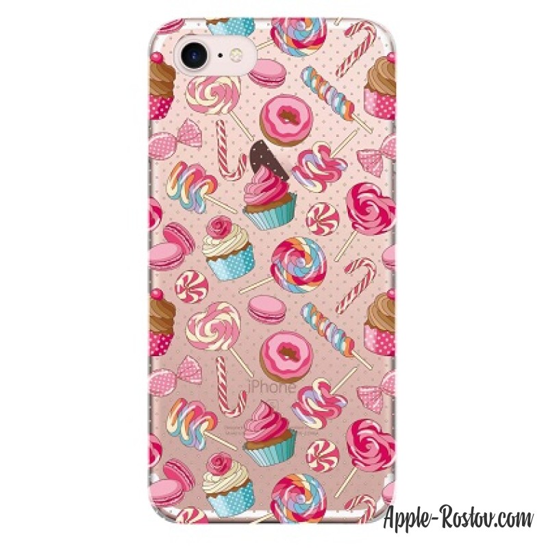 Силиконовый чехол с принтом "Сладости" Силиконовый чехол с принтом "Сладости"