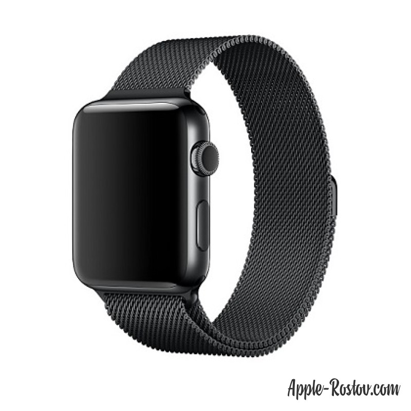 Миланский сетчатый браслет цвета "чёрный космос" (для корпуса 42 мм) Миланский сетчатый браслет цвета "чёрный космос" (для корпуса 42 мм)