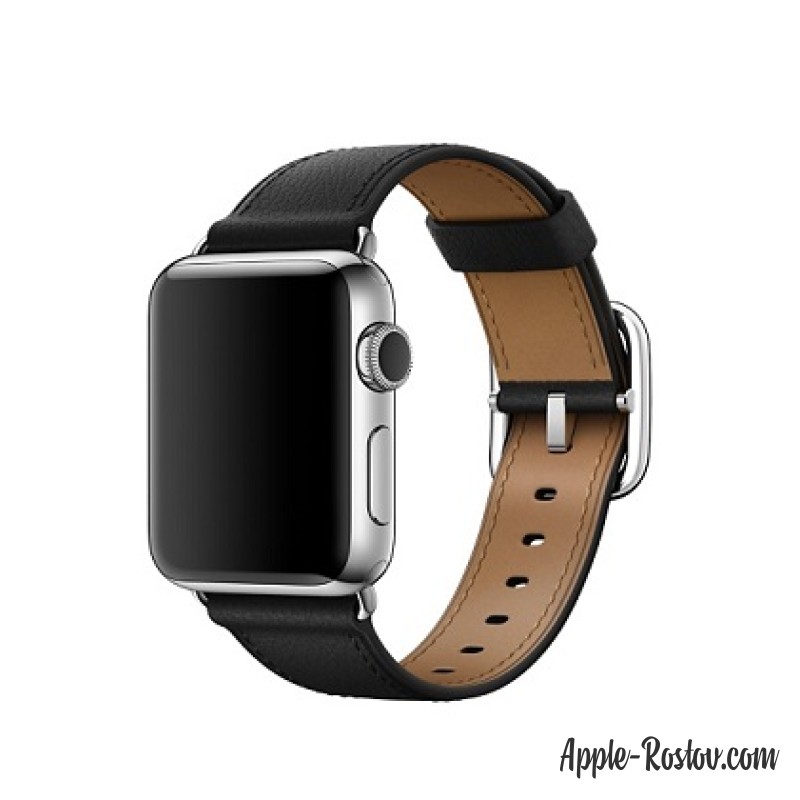 Ремешок чёрного цвета с классической пряжкой (для корпуса 38 мм) Ремешок чёрного цвета с классической пряжкой (для корпуса 38 мм)
