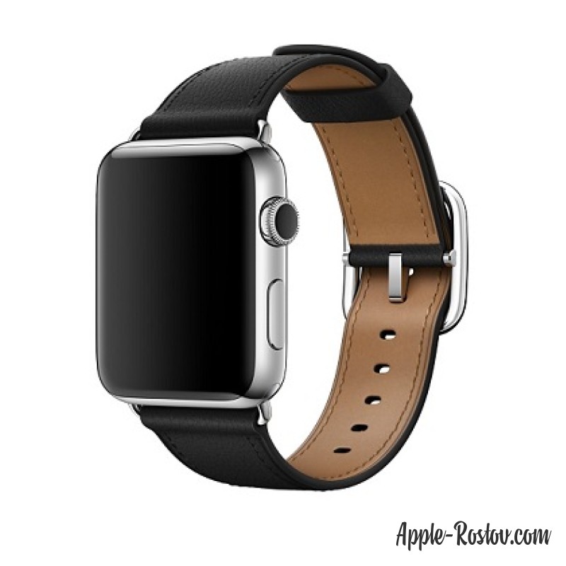 Ремешок чёрного цвета с классической пряжкой (для корпуса 42 мм) Ремешок чёрного цвета с классической пряжкой (для корпуса 42 мм)