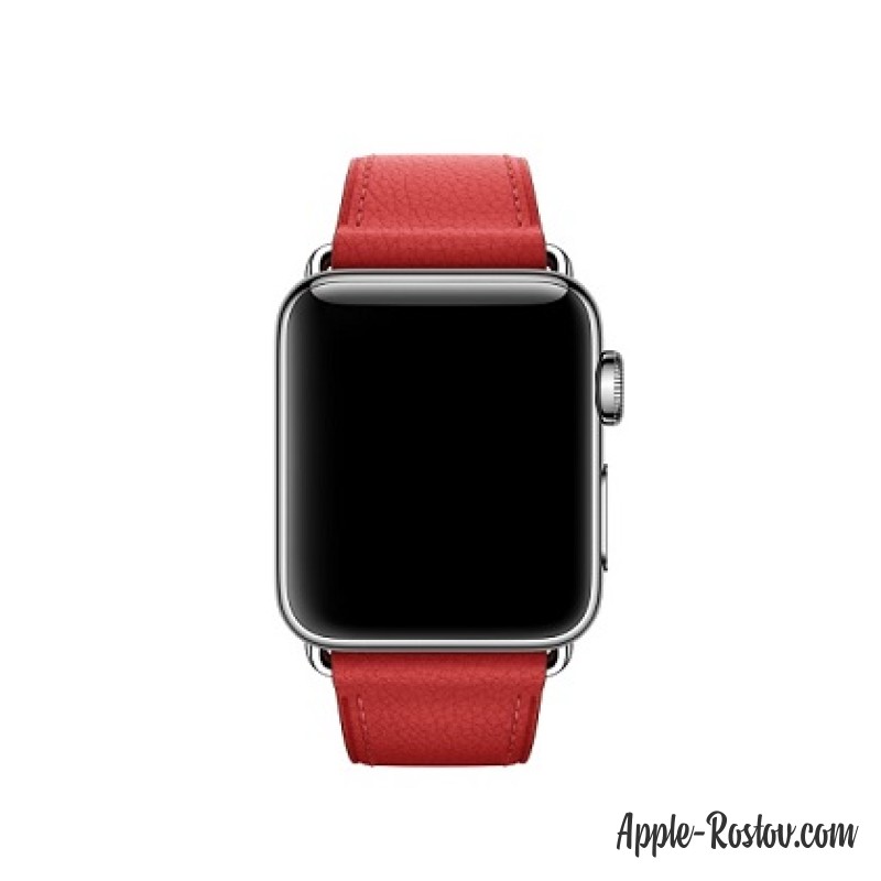 Ремешок красного цвета с классической пряжкой (для корпуса 38 мм) Ремешок красного цвета с классической пряжкой (для корпуса 38 мм)