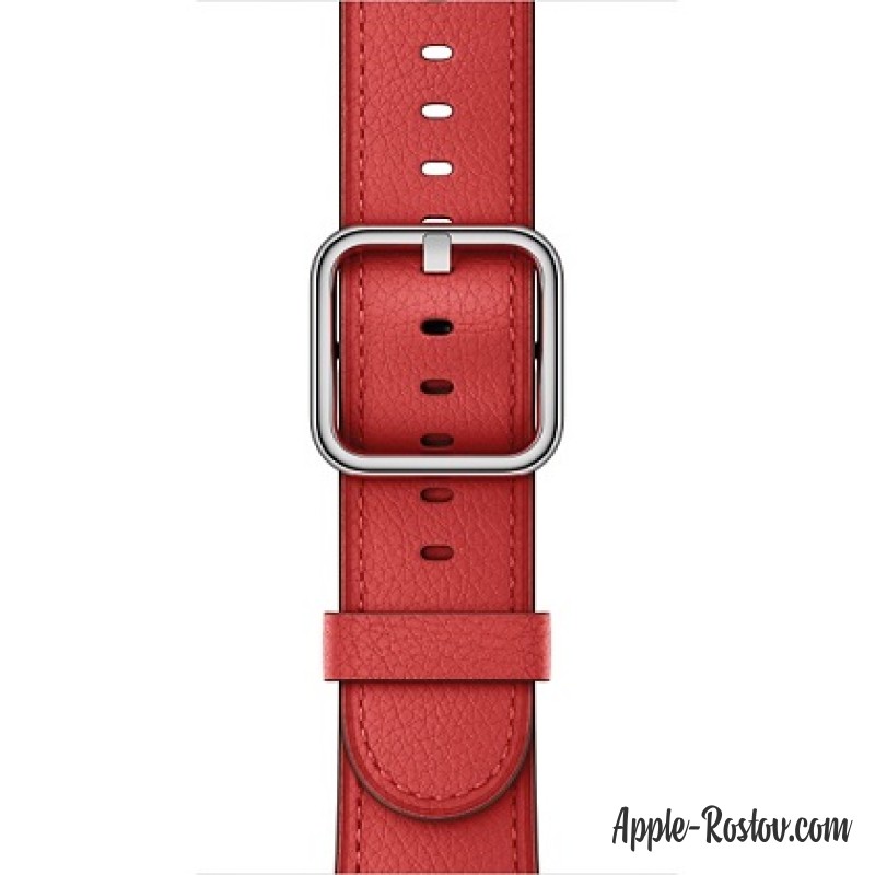 Ремешок красного цвета с классической пряжкой (для корпуса 42 мм) Ремешок красного цвета с классической пряжкой (для корпуса 42 мм)