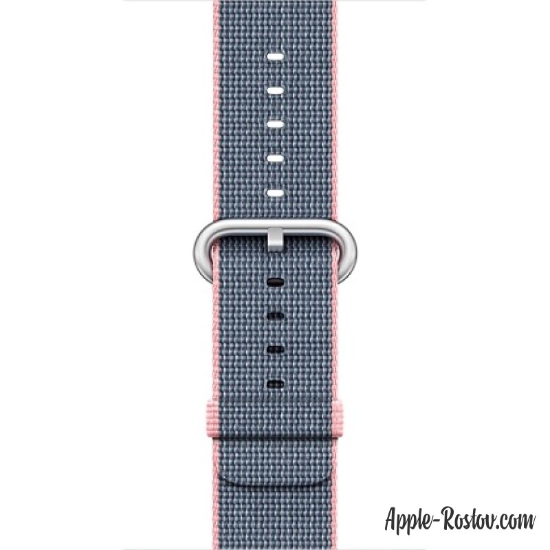 Ремешок из плетёного нейлона цвета "светло-розовый/тёмно-синий" (для корпуса 38 мм) Ремешок из плетёного нейлона цвета "светло-розовый/тёмно-синий" (для корпуса 38 мм)