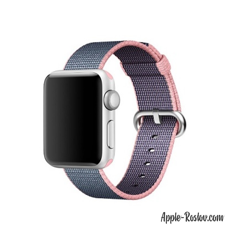 Ремешок из плетёного нейлона цвета "светло-розовый/тёмно-синий" (для корпуса 38 мм) Ремешок из плетёного нейлона цвета "светло-розовый/тёмно-синий" (для корпуса 38 мм)