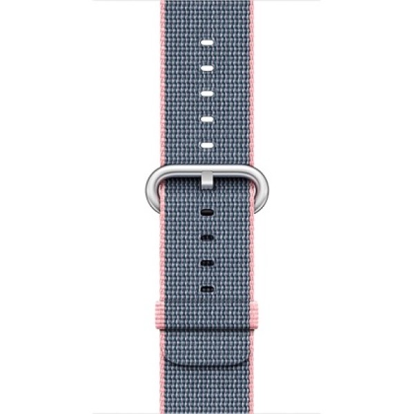 Ремешок из плетёного нейлона цвета "светло-розовый/тёмно-синий" (для корпуса 42 мм)