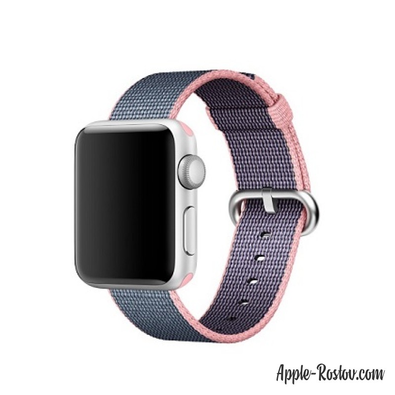 Ремешок из плетёного нейлона цвета "светло-розовый/тёмно-синий" (для корпуса 42 мм) Ремешок из плетёного нейлона цвета "светло-розовый/тёмно-синий" (для корпуса 42 мм)