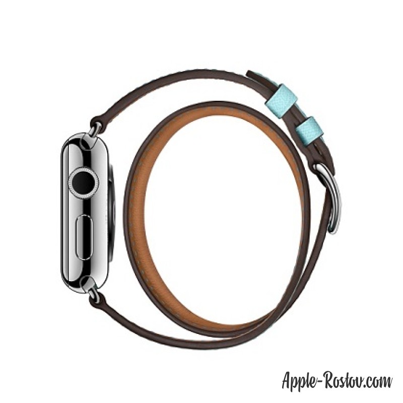 Ремешок Double Tour из кожи Epsom цвета Bleu Zéphyr (для корпуса 38 мм), размер Regular (стандартный) Ремешок Double Tour из кожи Epsom цвета Bleu Zéphyr (для корпуса 38 мм), размер Regular (стандартный)