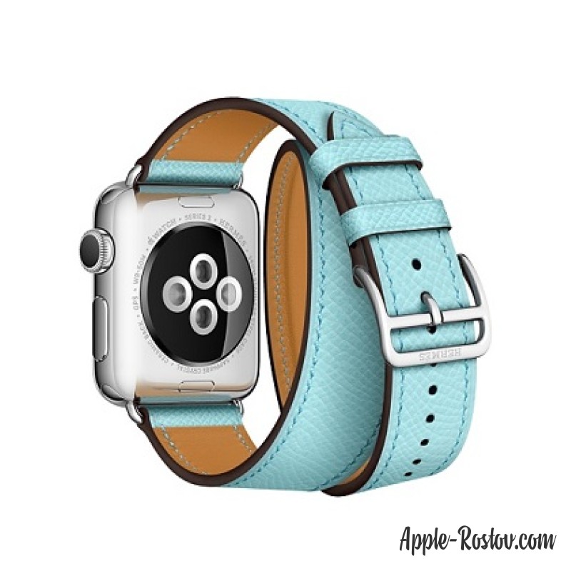 Ремешок Double Tour из кожи Epsom цвета Bleu Zéphyr (для корпуса 38 мм), размер Regular (стандартный) Ремешок Double Tour из кожи Epsom цвета Bleu Zéphyr (для корпуса 38 мм), размер Regular (стандартный)