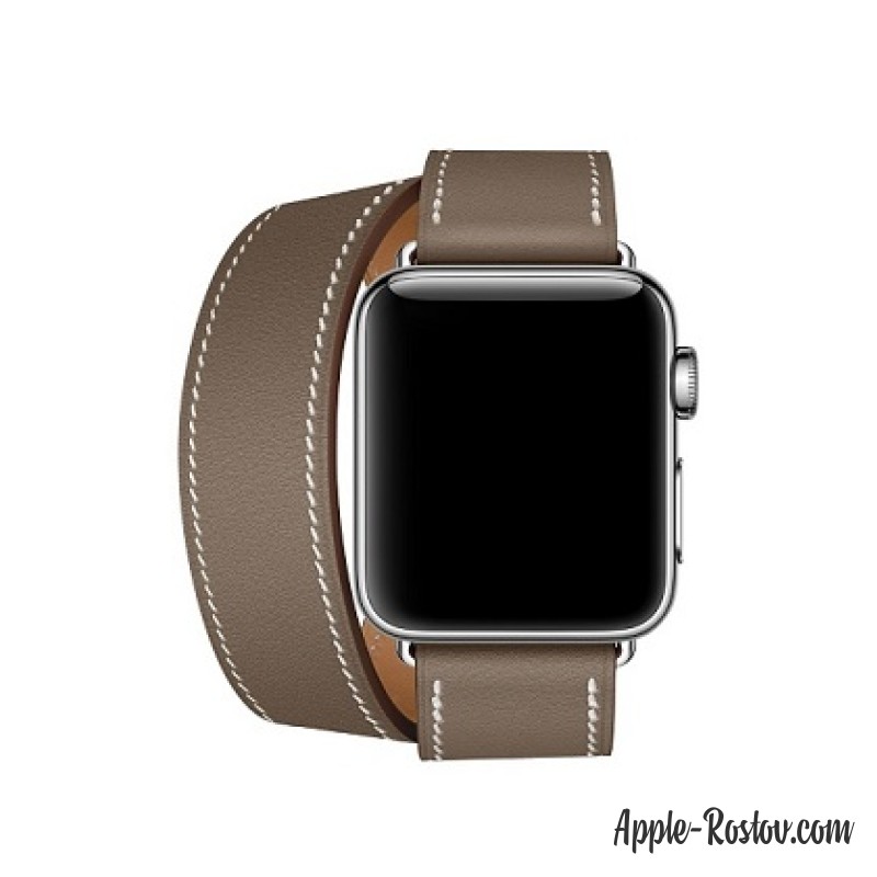 Ремешок Double Tour из кожи Swift цвета Étoupe (для корпуса 38 мм), размер Regular (стандартный) Ремешок Double Tour из кожи Swift цвета Étoupe (для корпуса 38 мм), размер Regular (стандартный)