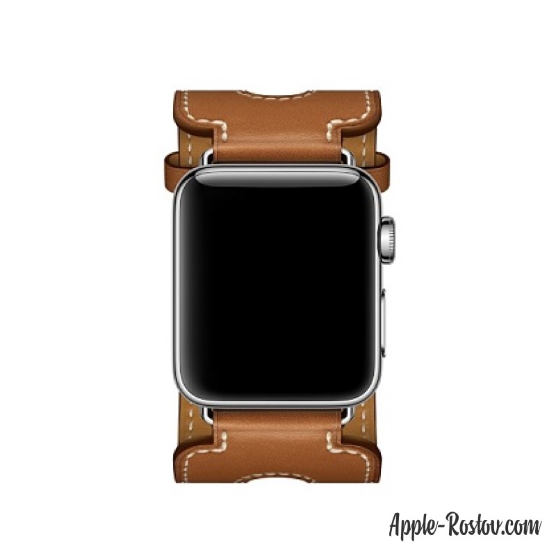 Ремешок Manchette из кожи Barénia цвета Fauve с двойной пряжкой (для корпуса 38 мм) Ремешок Manchette из кожи Barénia цвета Fauve с двойной пряжкой (для корпуса 38 мм)