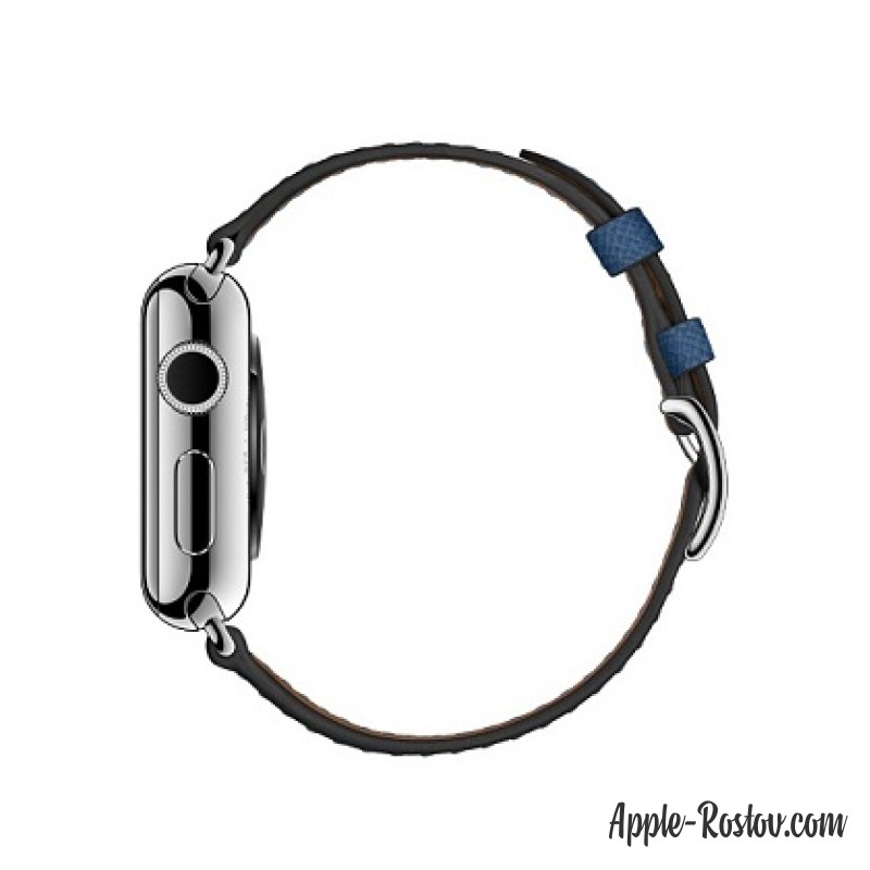 Ремешок Manchette из кожи Epsom цвета Bleu Agate с двойной пряжкой (для корпуса 38 мм) Ремешок Manchette из кожи Epsom цвета Bleu Agate с двойной пряжкой (для корпуса 38 мм)