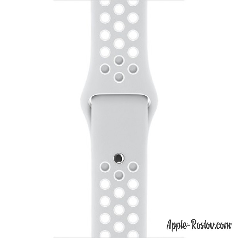 Спортивный ремешок Nike цвета "чистая платина/белый" (для корпуса 42 мм), размеры S/M и M/L Спортивный ремешок Nike цвета "чистая платина/белый" (для корпуса 42 мм), размеры S/M и M/L