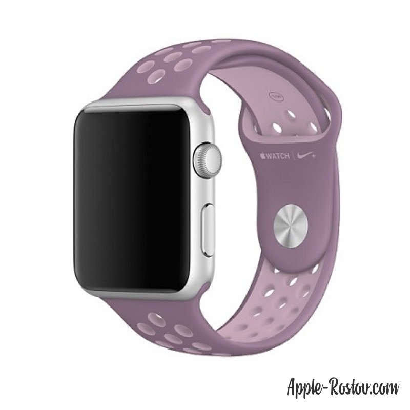 Спортивный ремешок Nike цвета "фиолетовая пыль/сливовая дымка" (для корпуса 42 мм), размеры S/M и M/L Спортивный ремешок Nike цвета "фиолетовая пыль/сливовая дымка" (для корпуса 42 мм), размеры S/M и M/L
