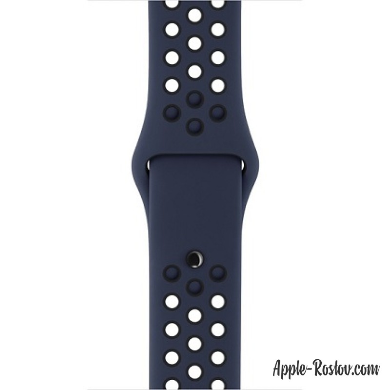 Спортивный ремешок Nike цвета "обсидиан/чёрный" (для корпуса 42 мм), размеры S/M и M/L Спортивный ремешок Nike цвета "обсидиан/чёрный" (для корпуса 42 мм), размеры S/M и M/L