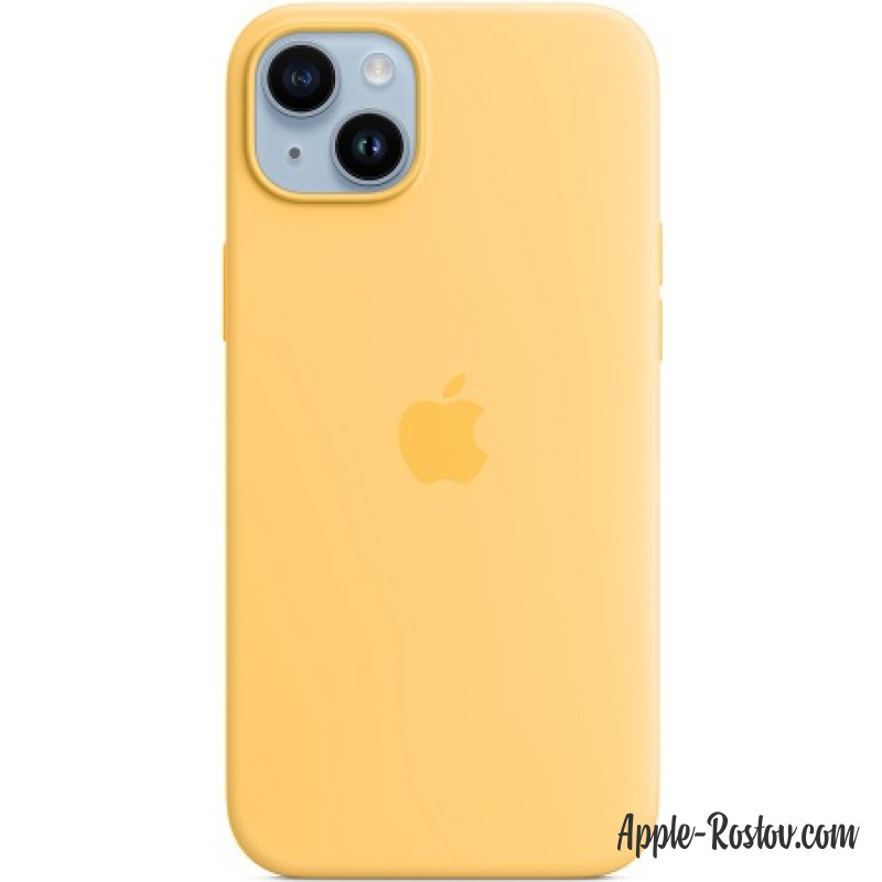 Silicone case iPhone 14 Plus MagSafe Yellow