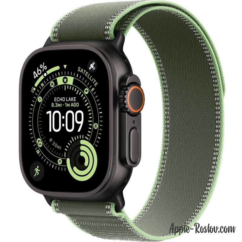 Apple Watch Ultra 3 (2025) 49mm Black Titanium Case ремешок Green Neon Trail Apple Watch Ultra 3 (2025) 49mm Black Titanium Case ремешок Green Neon Trail