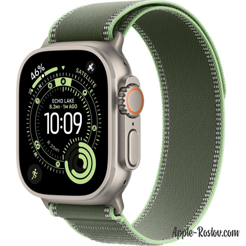 Apple Watch Ultra 3 (2025) 49mm Natural Titanium Case ремешок Green Neon Trail Apple Watch Ultra 3 (2025) 49mm Natural Titanium Case ремешок Green Neon Trail