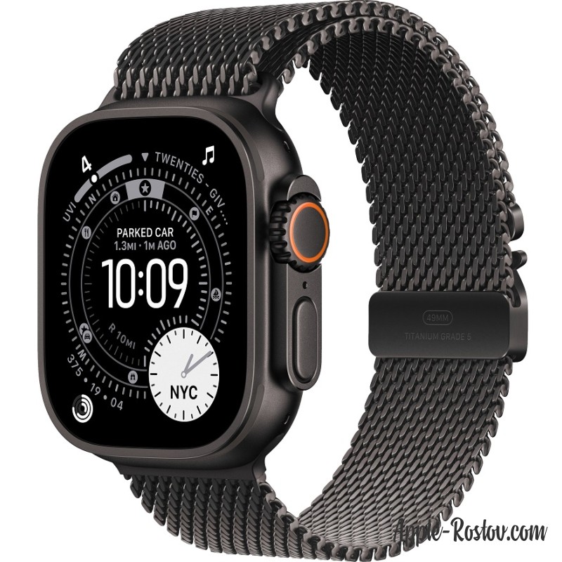 Apple Watch Ultra 3 Black 49 mm Black Milanese Loop Apple Watch Ultra 3 Black 49 mm Black Milanese Loop