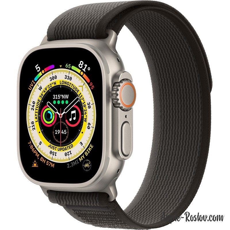 Apple Watch Ultra 49mm Titanium Case ремешок Black Gray Trail Apple Watch Ultra 49mm Titanium Case ремешок Black Gray Trail