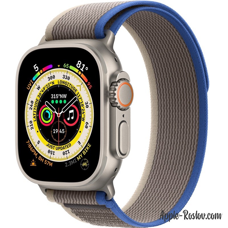 Apple Watch Ultra 49mm Titanium Case ремешок Blue Gray Trail Apple Watch Ultra 49mm Titanium Case ремешок Blue Gray Trail