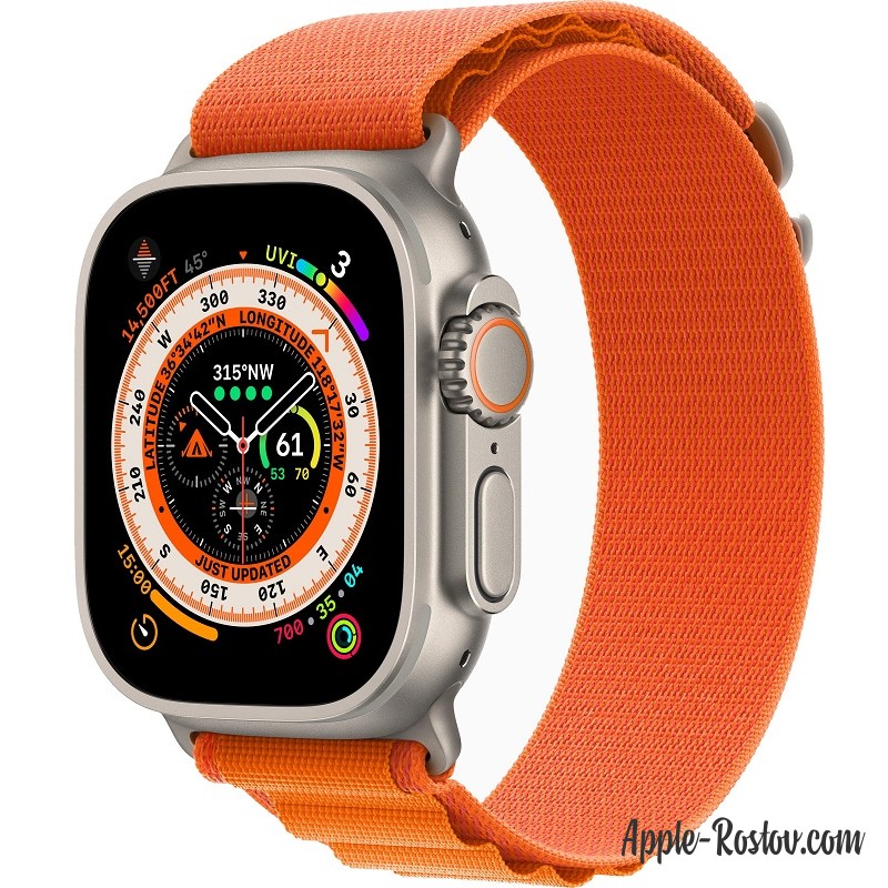 Apple Watch Ultra 49mm Titanium Case ремешок Orange Alpine Apple Watch Ultra 49mm Titanium Case ремешок Orange Alpine