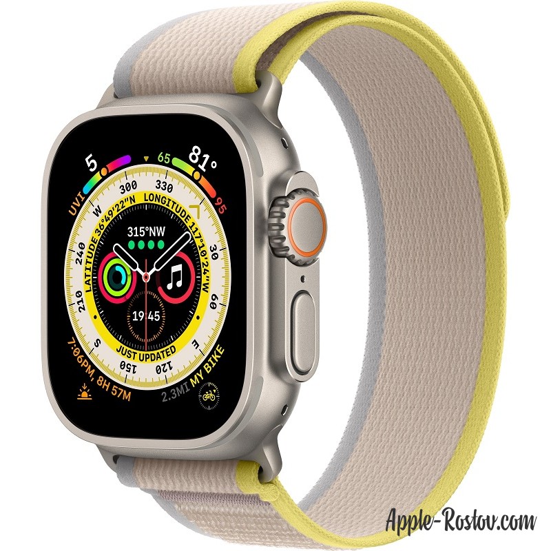 Apple Watch Ultra 49mm Titanium Case ремешок Yellow Beige Trail Apple Watch Ultra 49mm Titanium Case ремешок Yellow Beige Trail
