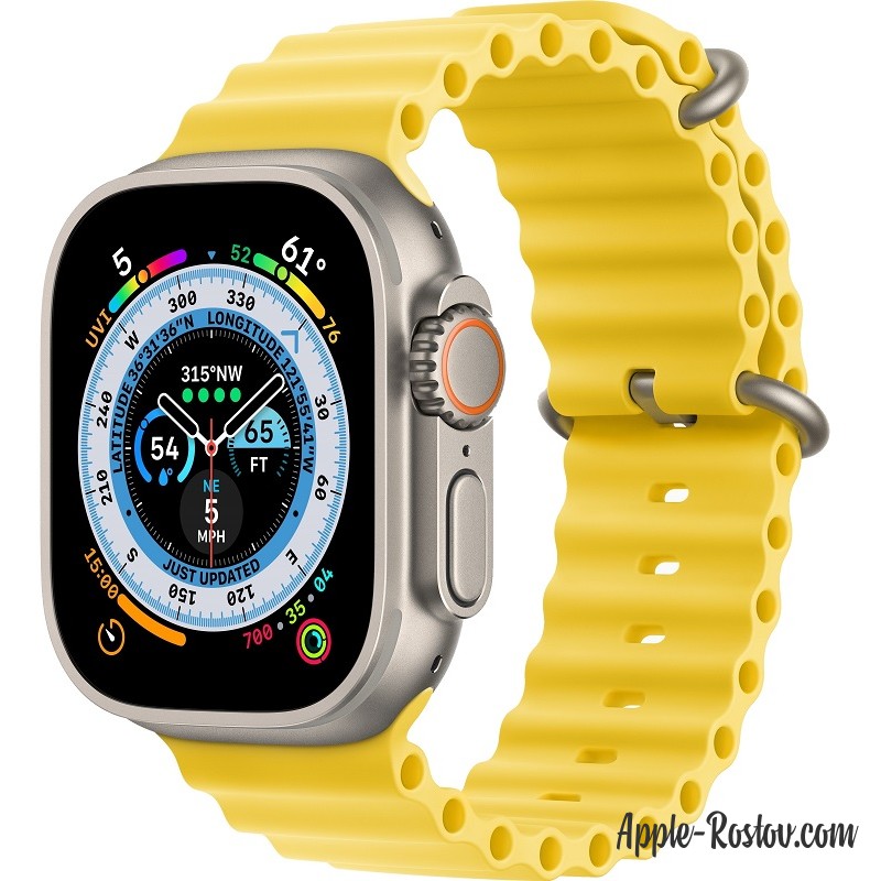 Apple Watch Ultra 49mm Titanium Case ремешок Yellow Ocean Band Apple Watch Ultra 49mm Titanium Case ремешок Yellow Ocean Band