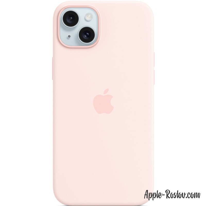 Silicone case iPhone 15 Plus MagSafe Pink